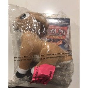 Rudolph The Red Nosed Reindeer Plush VHS Stuffed Animal Misfit Toy Sealed Vtg